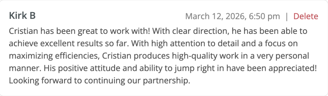 Client message received via email about a website project
